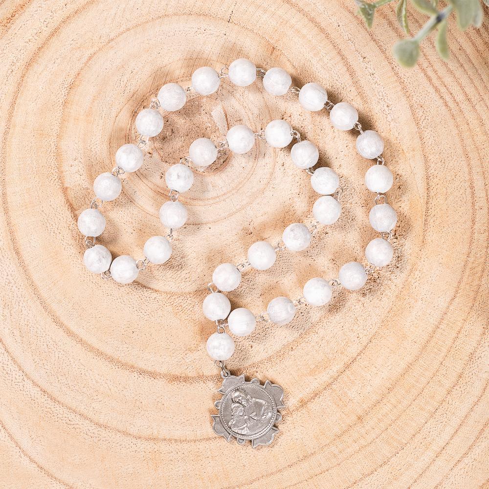 Gray Wood Blessed Sacrament Chaplet