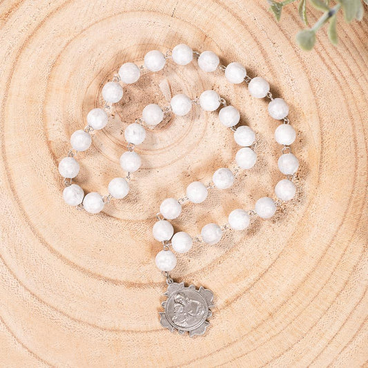 Gray Wood Blessed Sacrament Chaplet