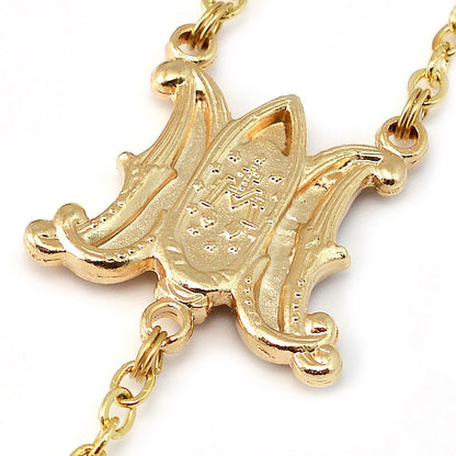 Ghirelli Miraculous Medal Gold & Blue Rosary