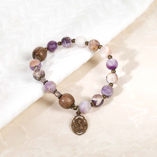 St Joseph Rosary Bracelet With Medal