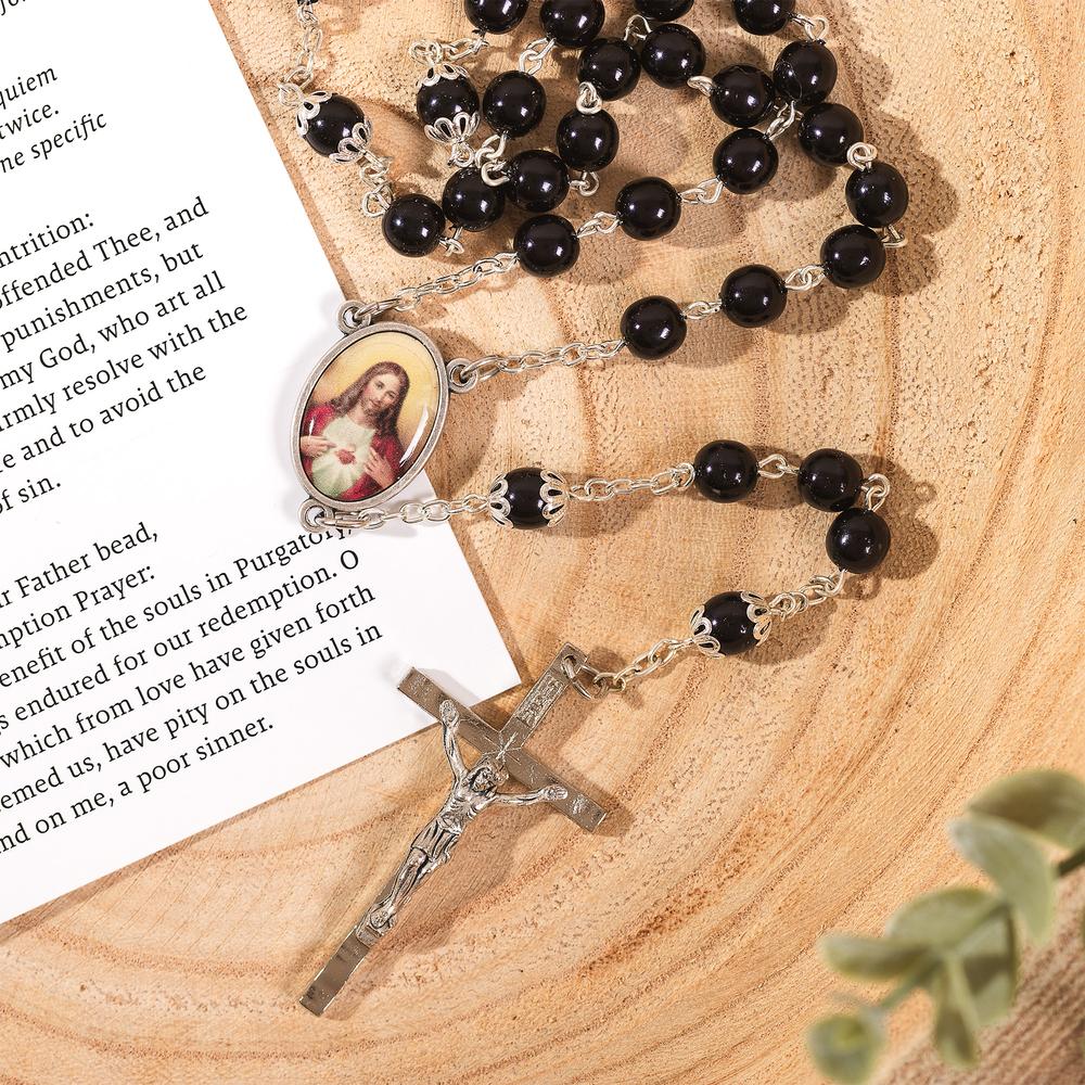 Black Czech Crystal 100 Requiem Rosary