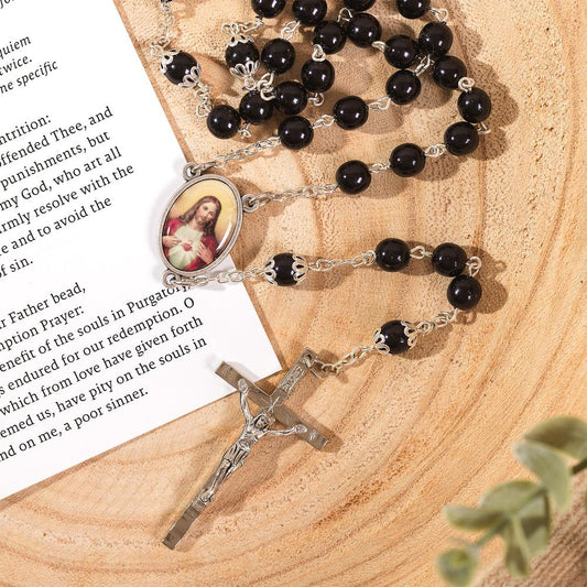Black Czech Crystal 100 Requiem Rosary