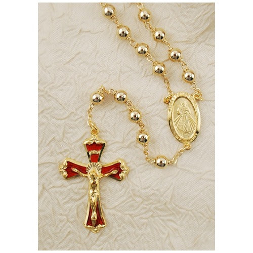 Gold Plated Divine Mercy Rosary
