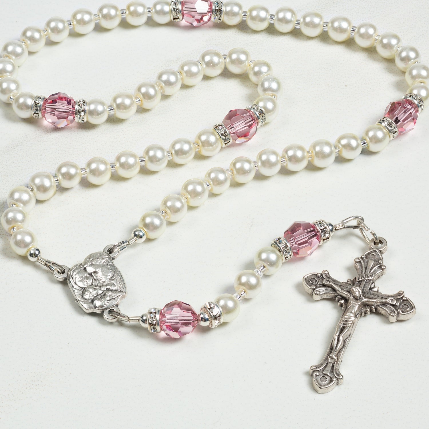 Holy Family Baptism Rosary - Girl