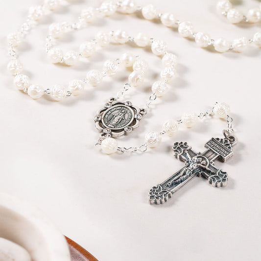 Pearl Roses 10 Decade 100 Requiem Rosary