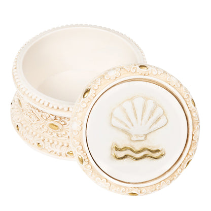 Baptism Shell Rosary Keepsake Box