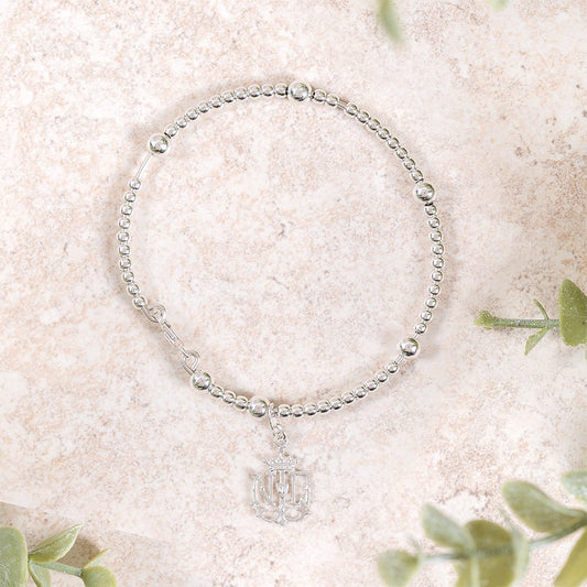 Sterling Silver Notre Dame Rosary Bracelet