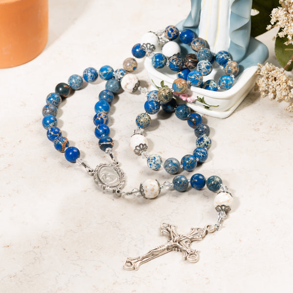 rosarymoon3点セット Seven Joys of Mary Rosary | Franciscan Crown | Bronze Medals