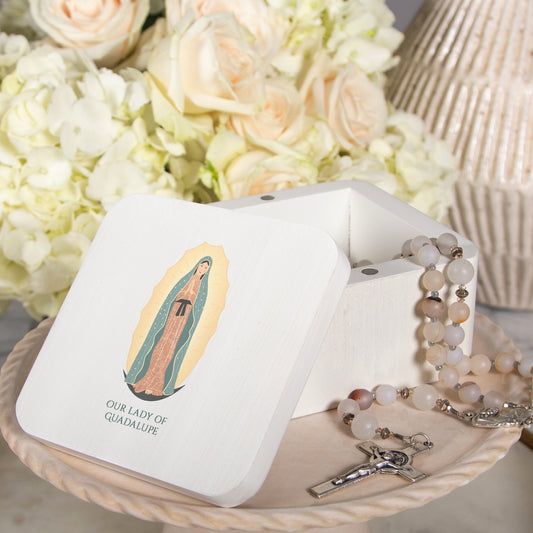Our Lady Guadalupe White Magnetic box