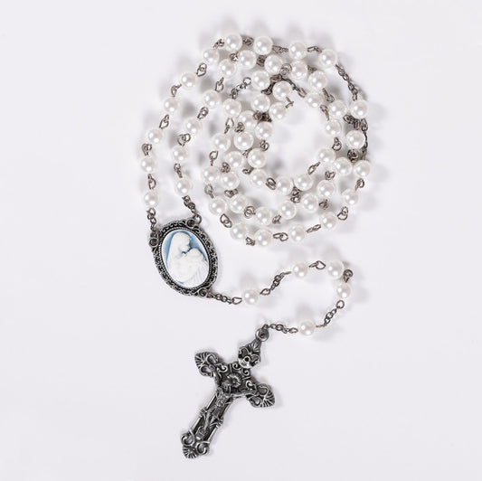 Mother's Kiss Cameo Rosary