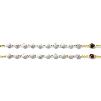 Ghirelli Aulite & Red Tiger Eye Risen Christ Rosary