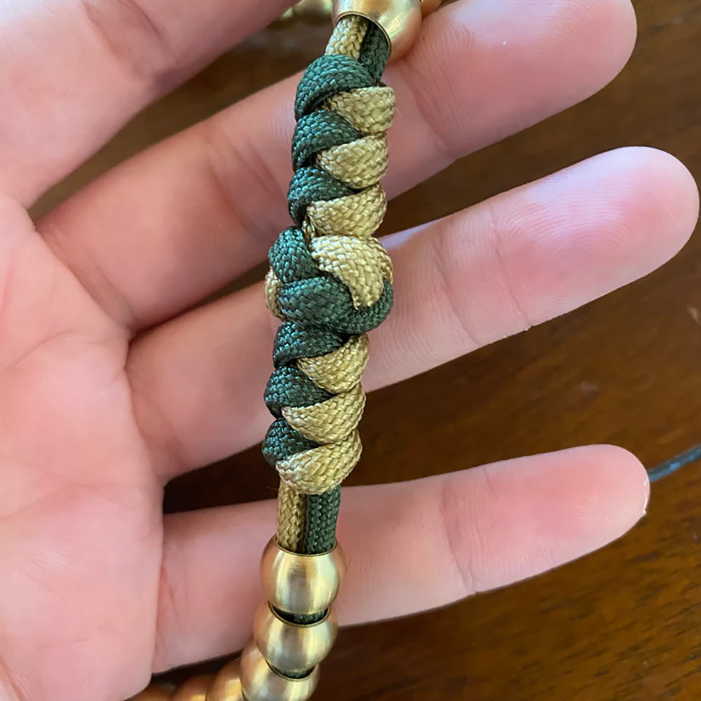 Deluxe Green Paracord & Brass St. Joseph Rosary
