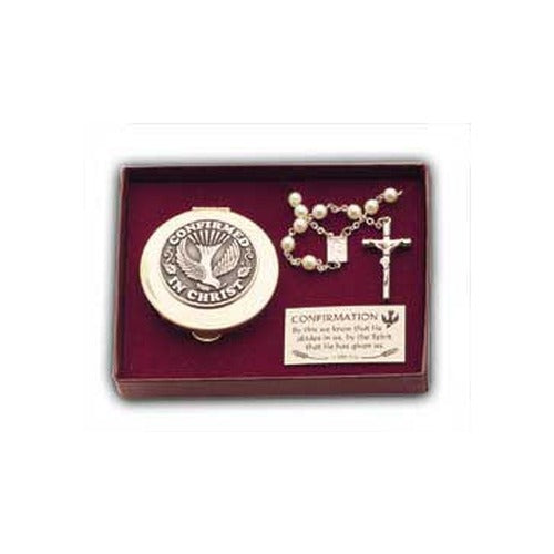 Confirmation Rosary Box Set - Pearl Rosary