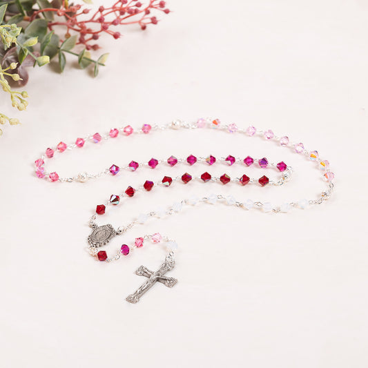 Pink Ombre Italian  Rosary
