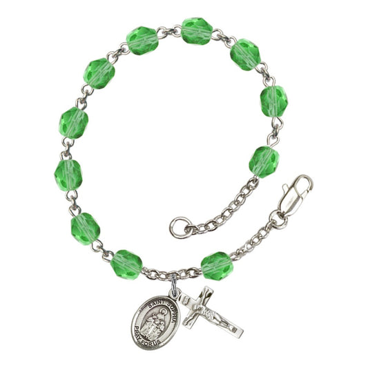 St. Sophia Green August Rosary Bracelet 6mm
