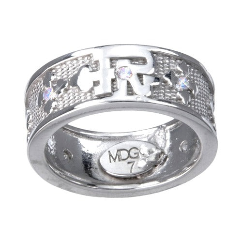 Pater Noster Sterling Silver & Cubic Zirconia Rosary Ring