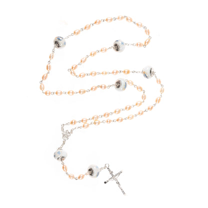 Italian Freshwater Pearl Miraculous Rosary