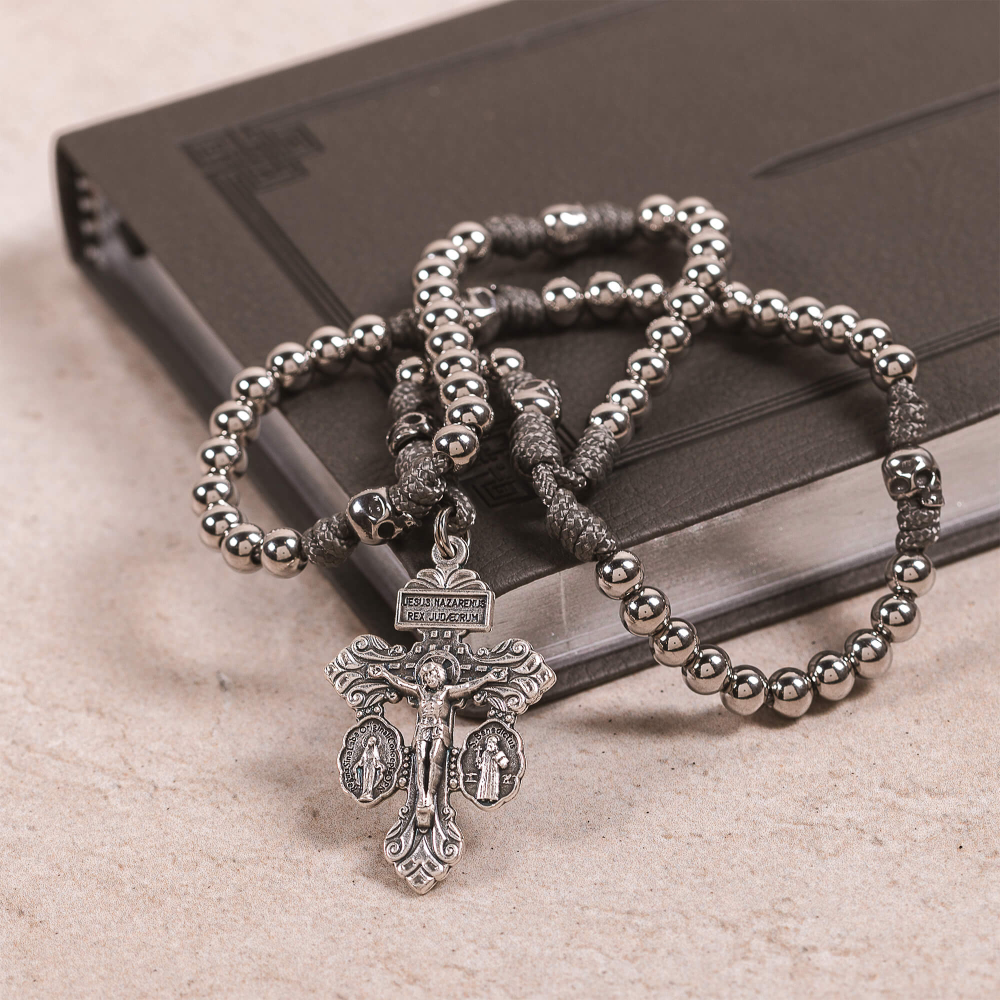 Mini Memento Mori Pardon Crucifix Paracord Rosary – Rosary.com