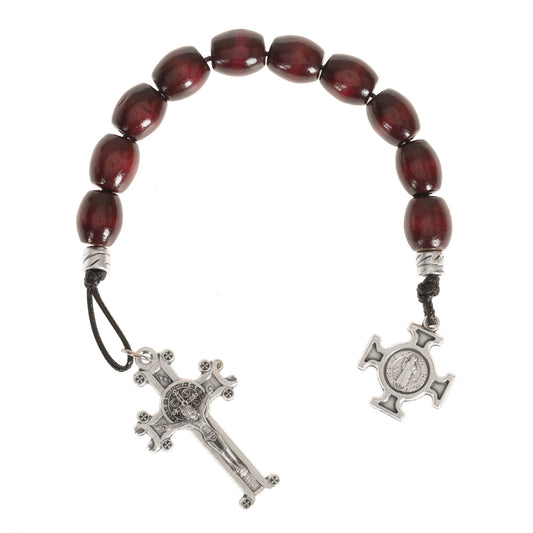 St. Benedict Oblong Bead Decade Rosary with Jubilee Cross