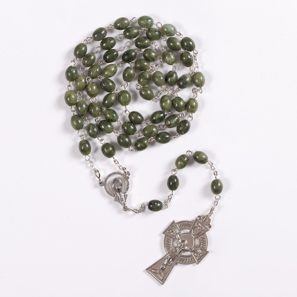 Connemara Marble Oval Bead Rosary