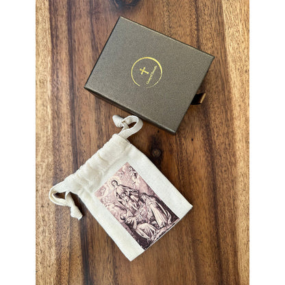 Rustic St. Michael Latin Cross Wooden Rosary