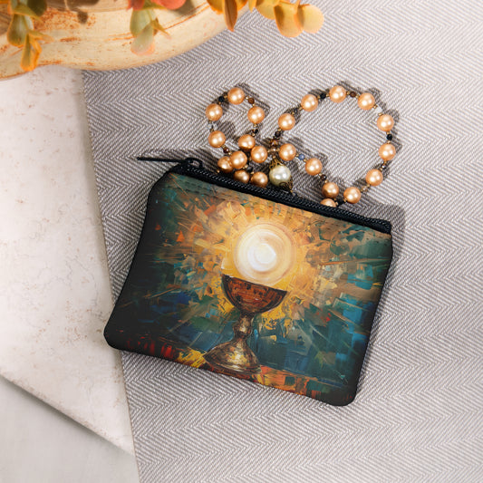 Personalized Holy Eucharist Rosary Pouch