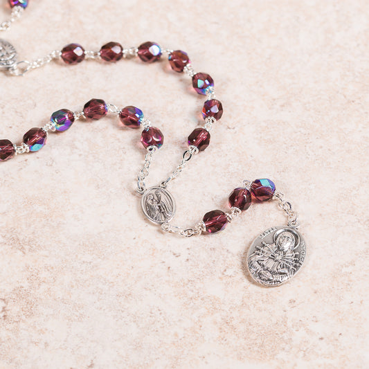 Dark Amethyst Seven Sorrows Chaplet