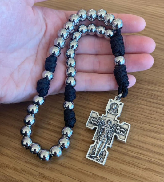 Stainless Steel Jesus Beads Chotki with Icon Crucifix