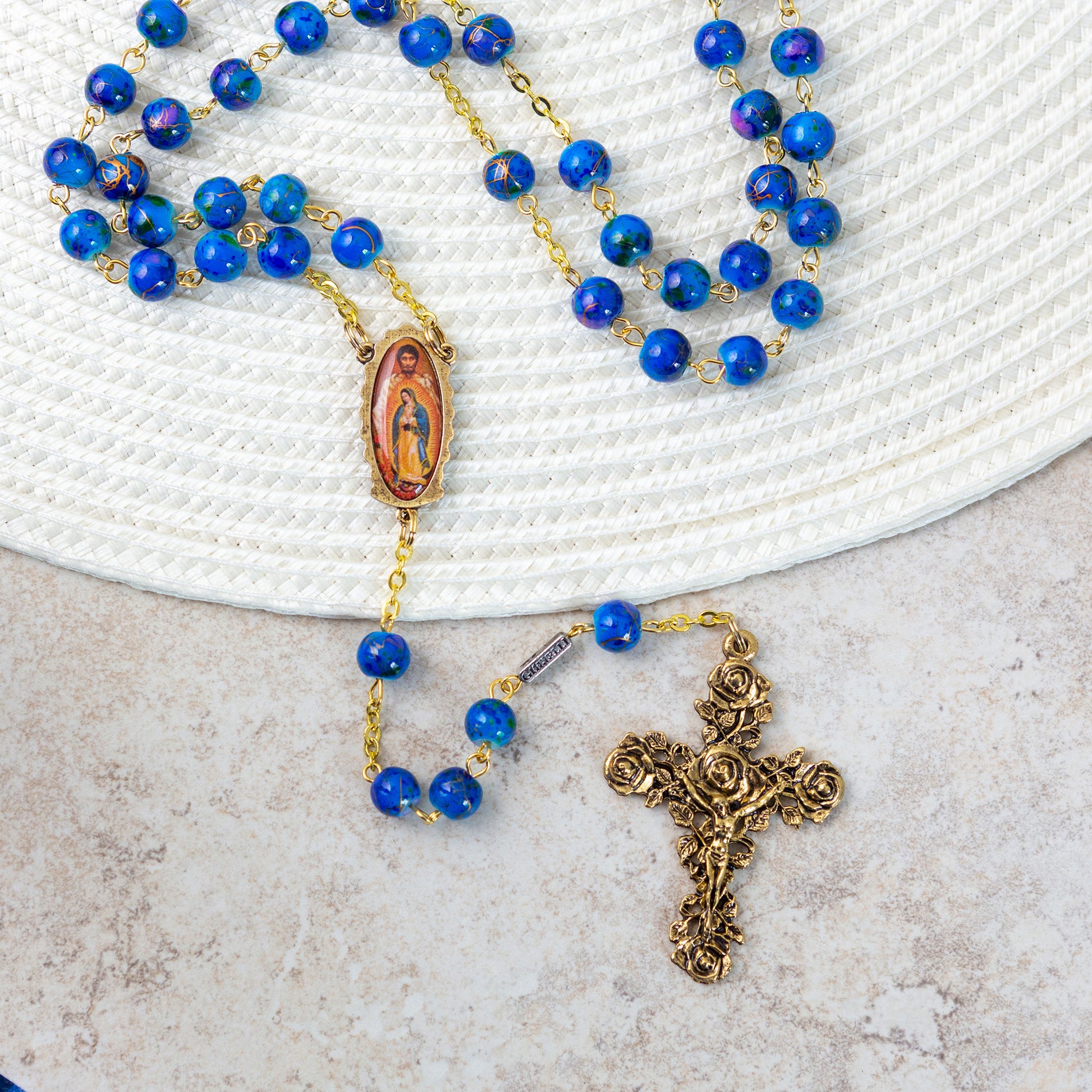 Our Lady of Guadalupe Bohemian Glass Rosary