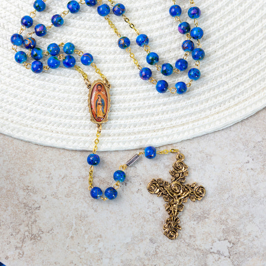 Our Lady of Guadalupe Bohemian Glass Rosary