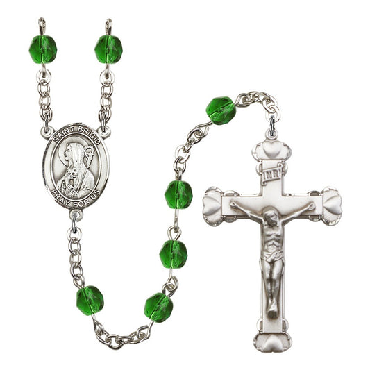 St. Brigid Of Ireland Green May Rosary 6mm