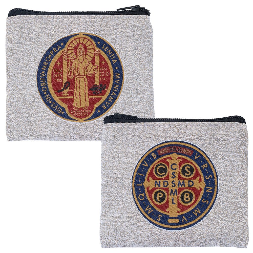 St. Benedict Zippered Rosary Pouch