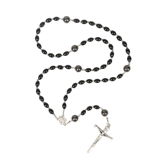 Black Onyx Pope Benedict Memorial Rosary