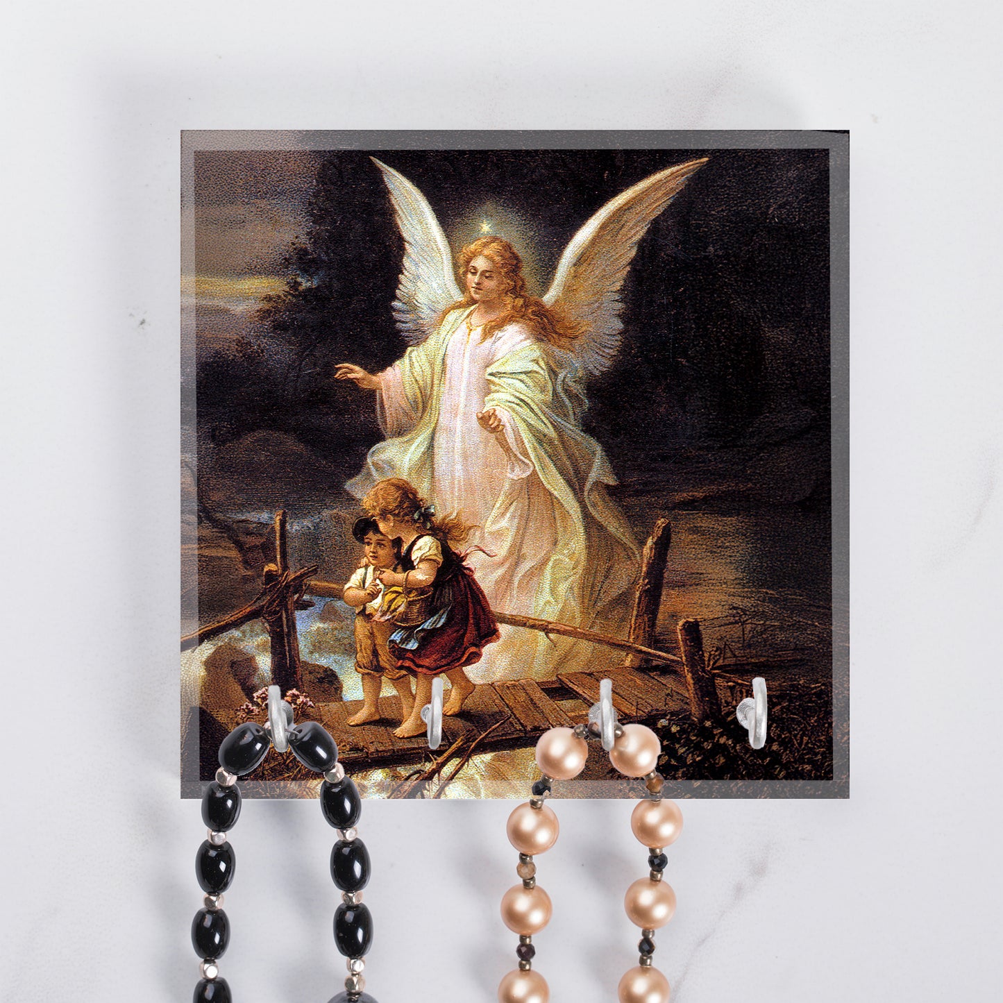Guardian Angel on the Perilous Bridge Rosary Rack
