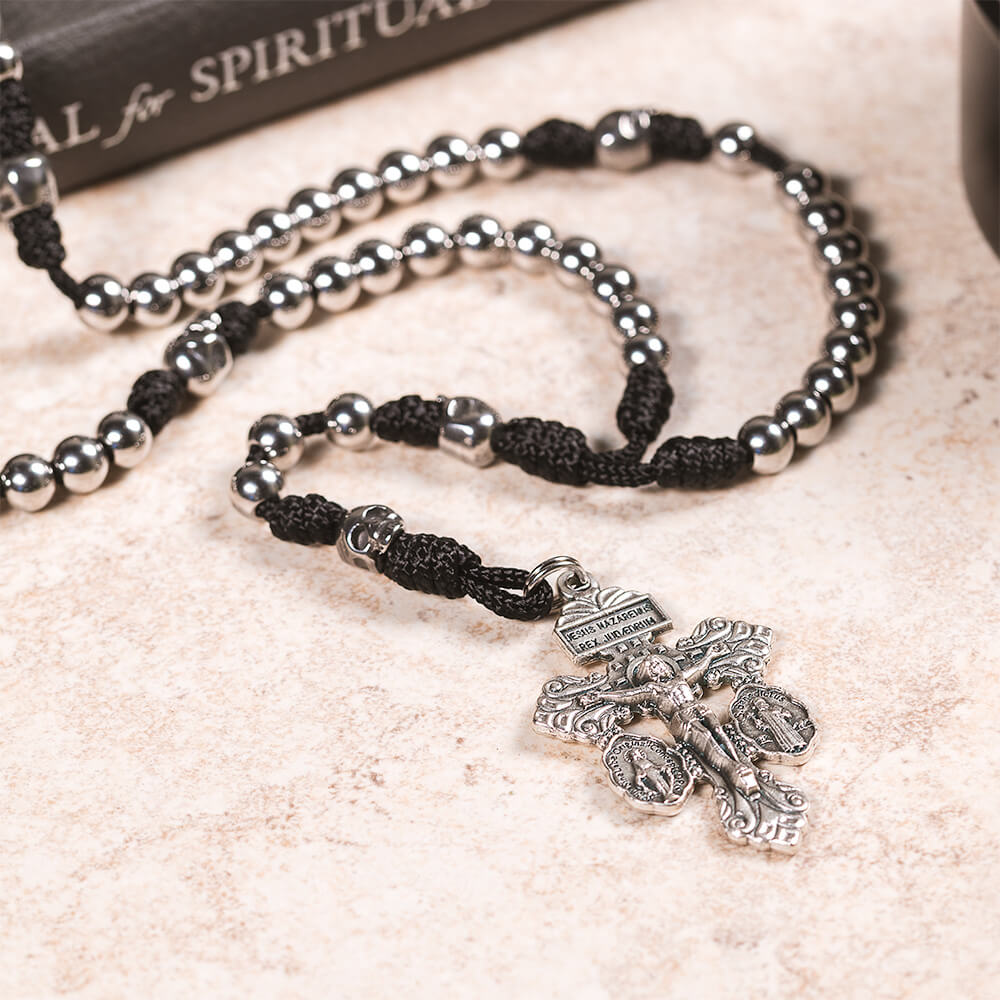 Mini Memento Mori Pardon Crucifix Paracord Rosary – Rosary.com