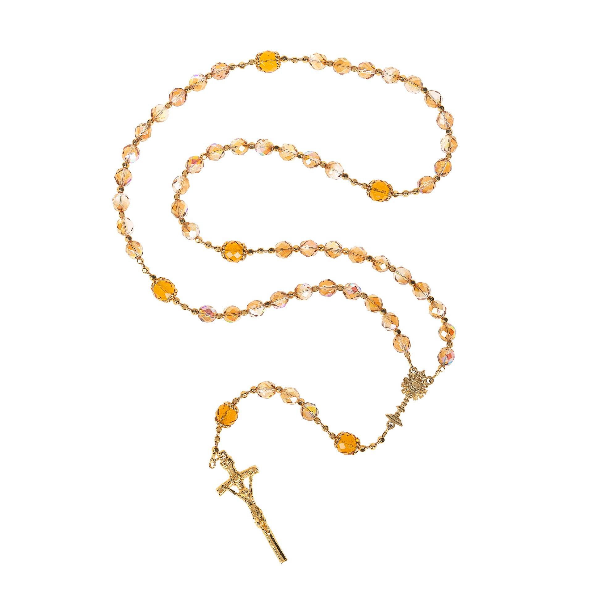 Adoration of the Lord Golden Crystal Rosary