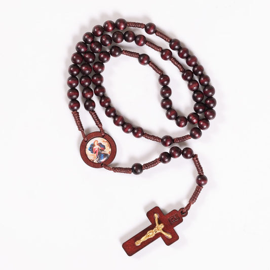 Mary Undoer of Knots Wood Rosary