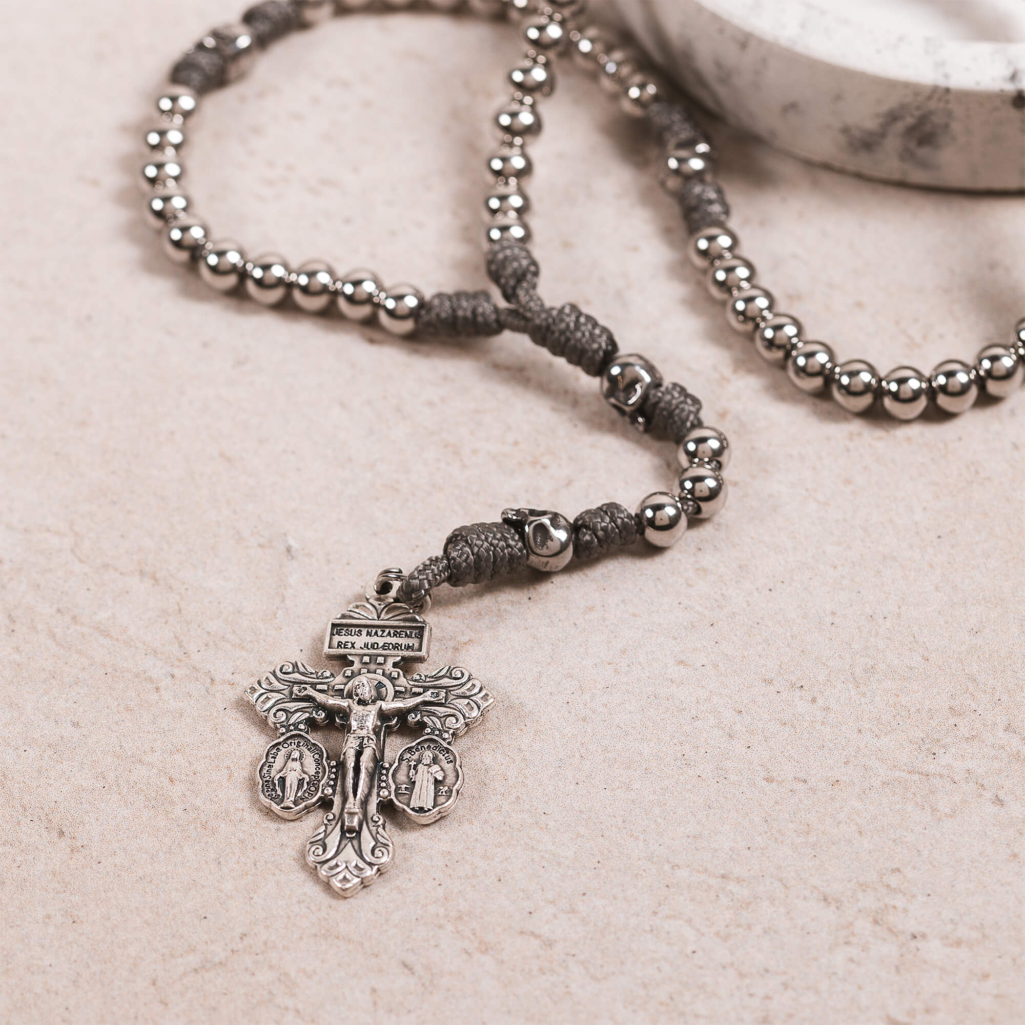 Mini Memento Mori Pardon Crucifix Paracord Rosary – Rosary.com