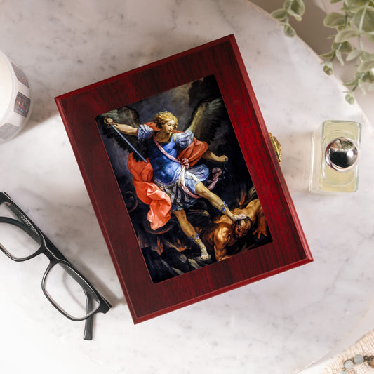 Sea of Galilee Cherry Rosary Keepsake Box