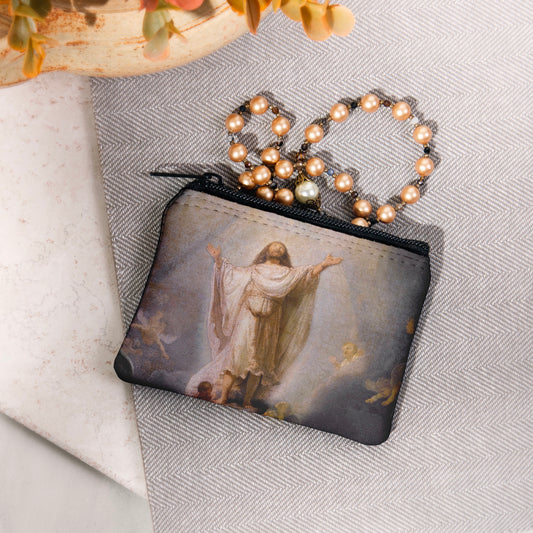 Personalized Rembrandt Ascension Rosary Pouch
