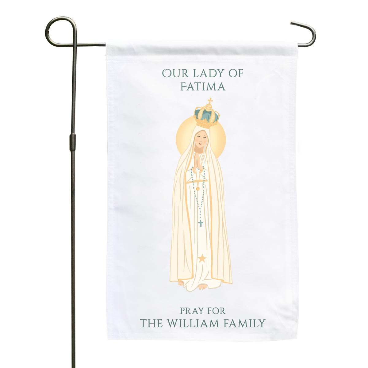 Fatima Flags Our Lady of Fatima Personalized Garden Flag – Rosary.com