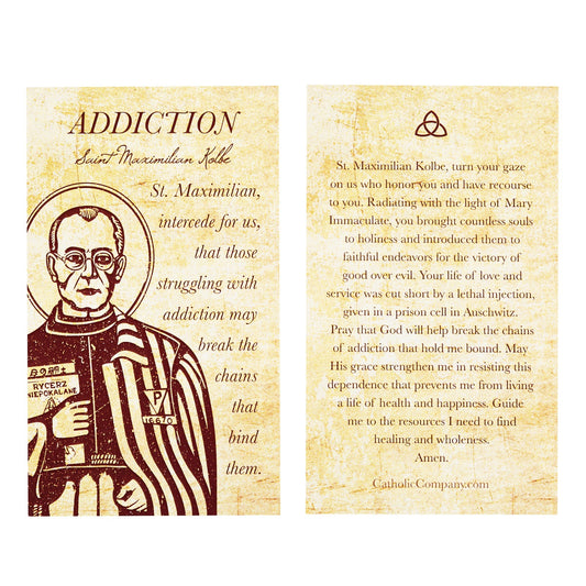 St. Maximilian Kolbe Addiction Decade Rosary & Card