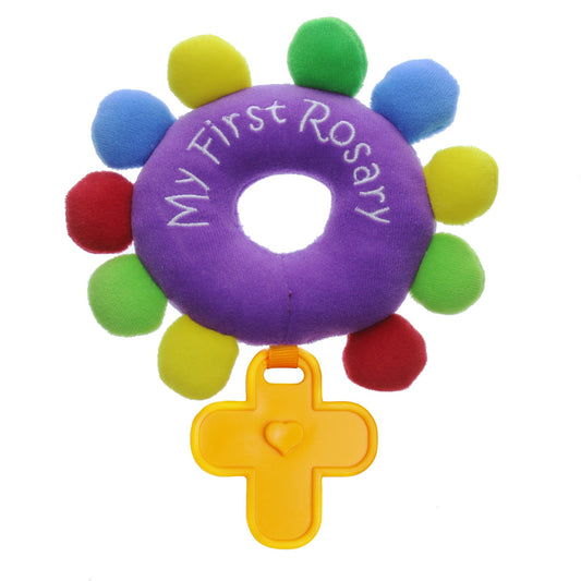 Purple My First Rosary Plush Toy