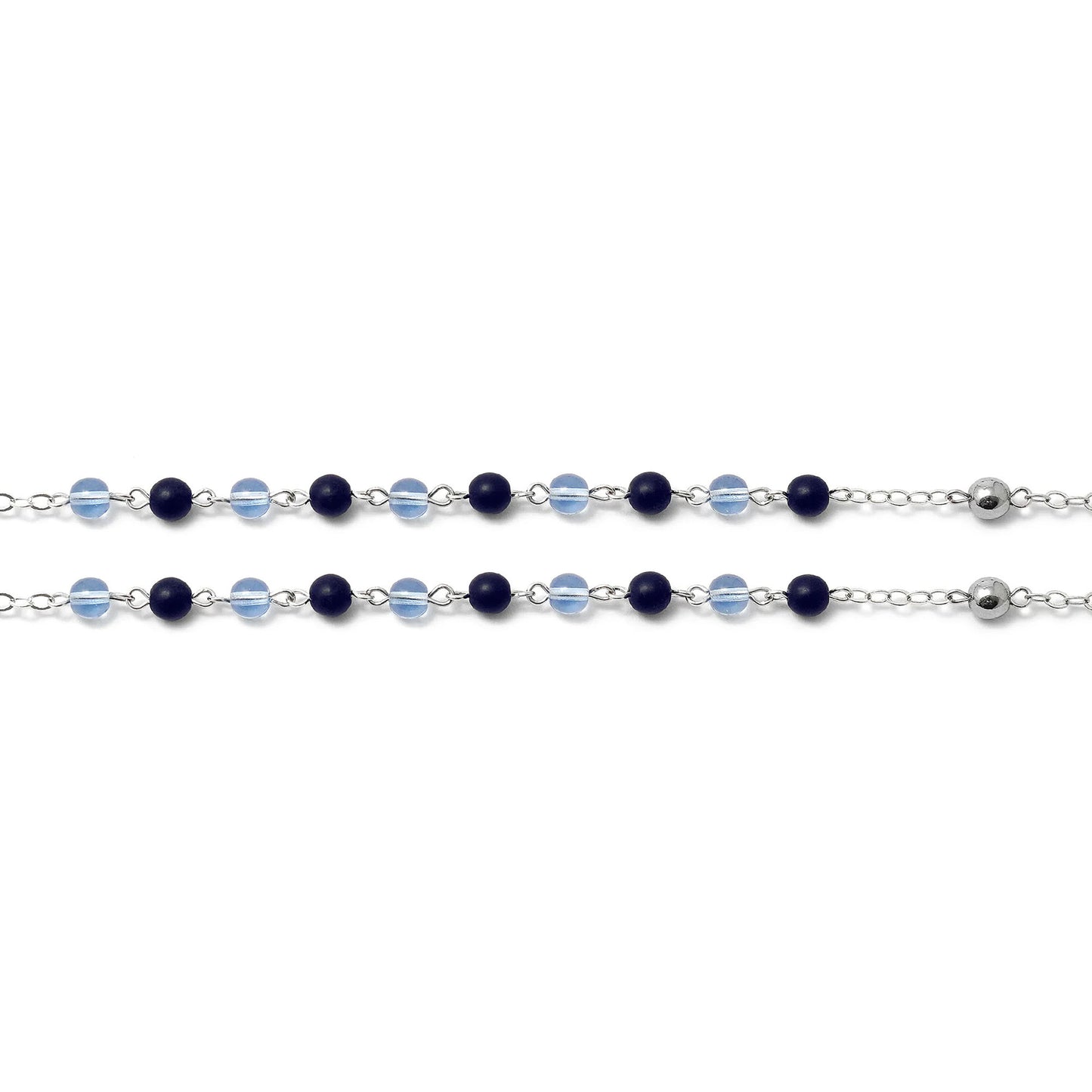 Ghirelli Blue Bohemian Glass St. Carlo Acutis Rosary