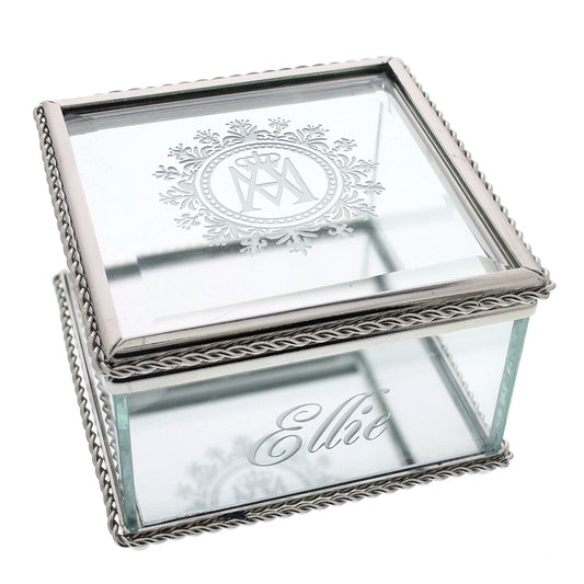 Ave Maria Glass Keepsake Box