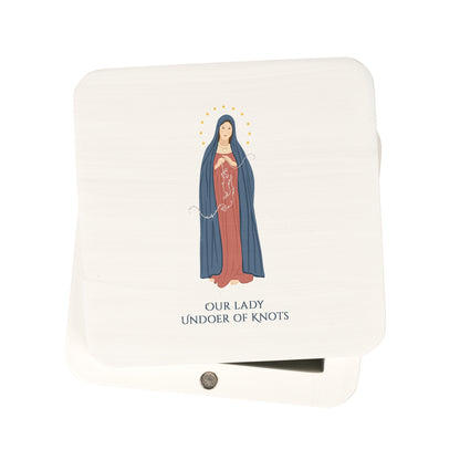 Our Lady Undoer of Knots White Magnetic box