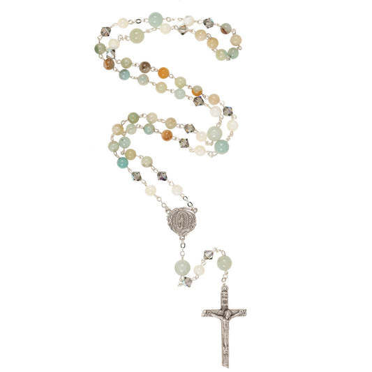 Amazonite & Swarovski Rosary