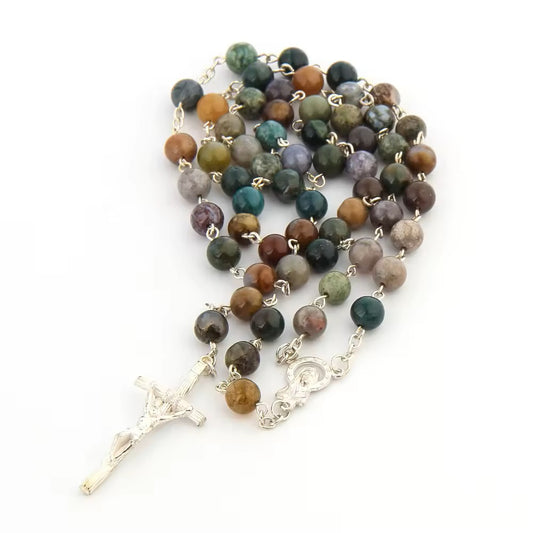 Rainbow Agate Stone Rosary