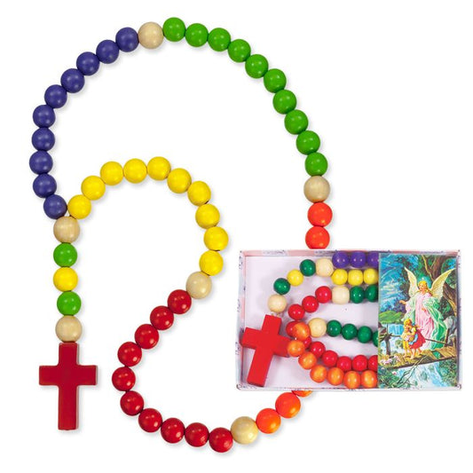 Wooden Child's Rosary - 23"