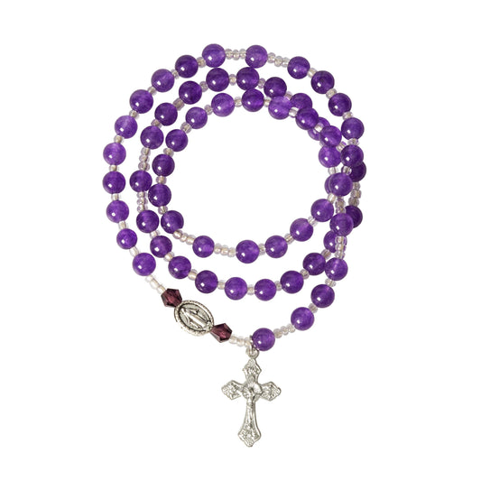 Lavender Rosary Wrap Bracelet